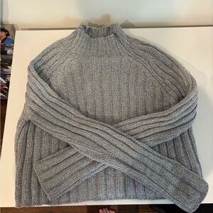 American Eagle Outfitters Gray Cowl Neck Sweater
